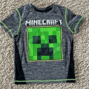 Jumping Beans Gray and Green Minecraft Creeper Tee